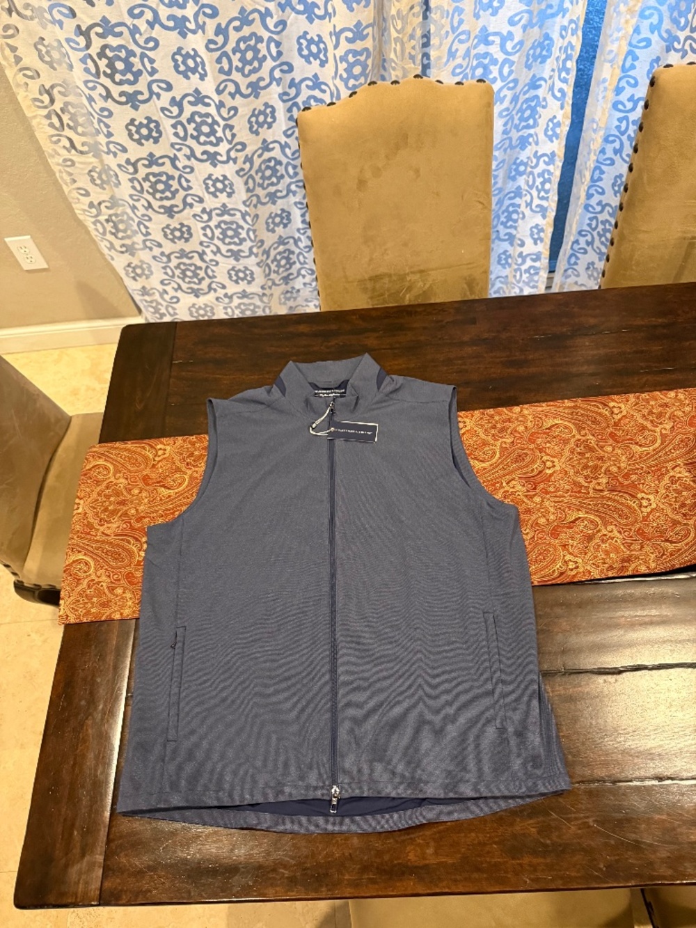 Holderness & Bourne Men's XL Navy The Faulkner Vest MSRP $350